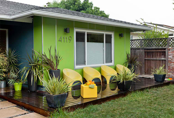 Colorful Mid Century Modern Residence