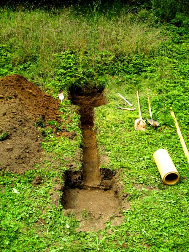 Траншея для конструкции