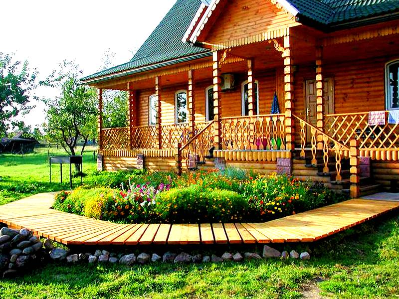 Конструкция, объединенная с верандой