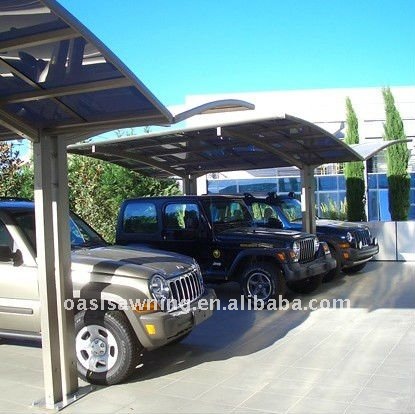 Strong Windproof Aluminium Canopy Covered Metal Gazebo With Solid Polycarbonate Sheet Carport