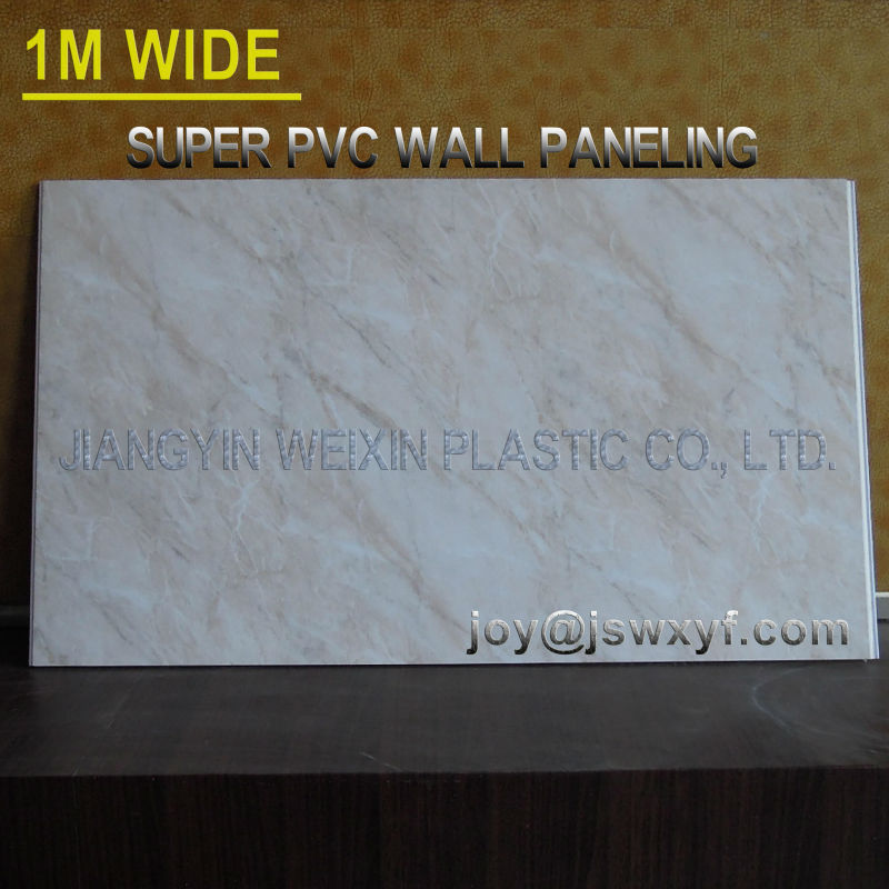 10mm thickness wood texture pvc 3D laminated wall panel