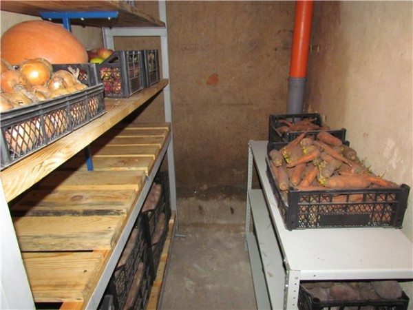 На фото – стеллажи по двум сторонам помещения