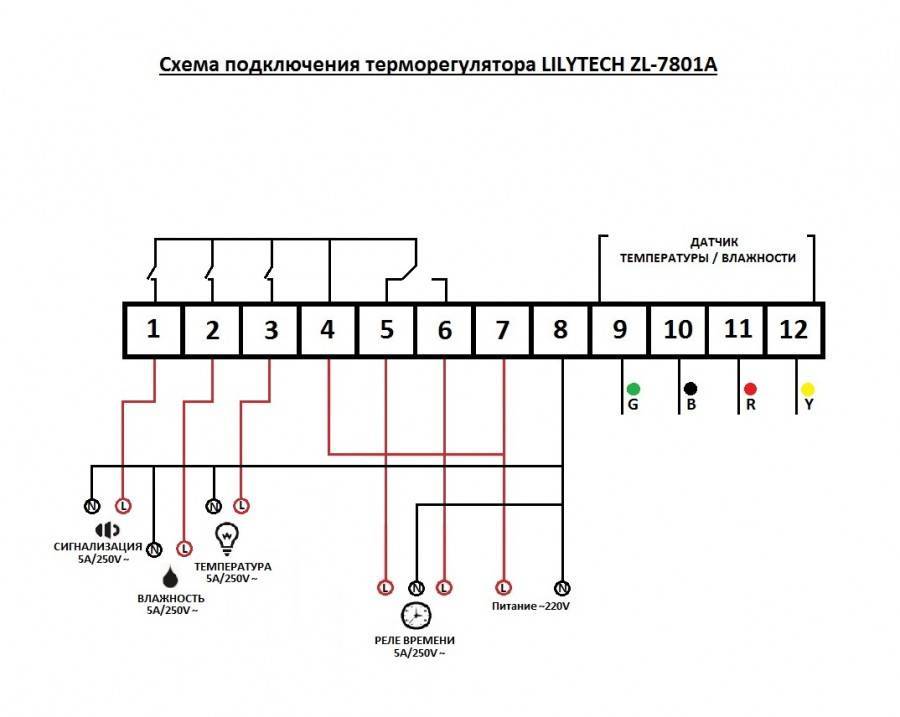 Etc 12 термостат схема подключения