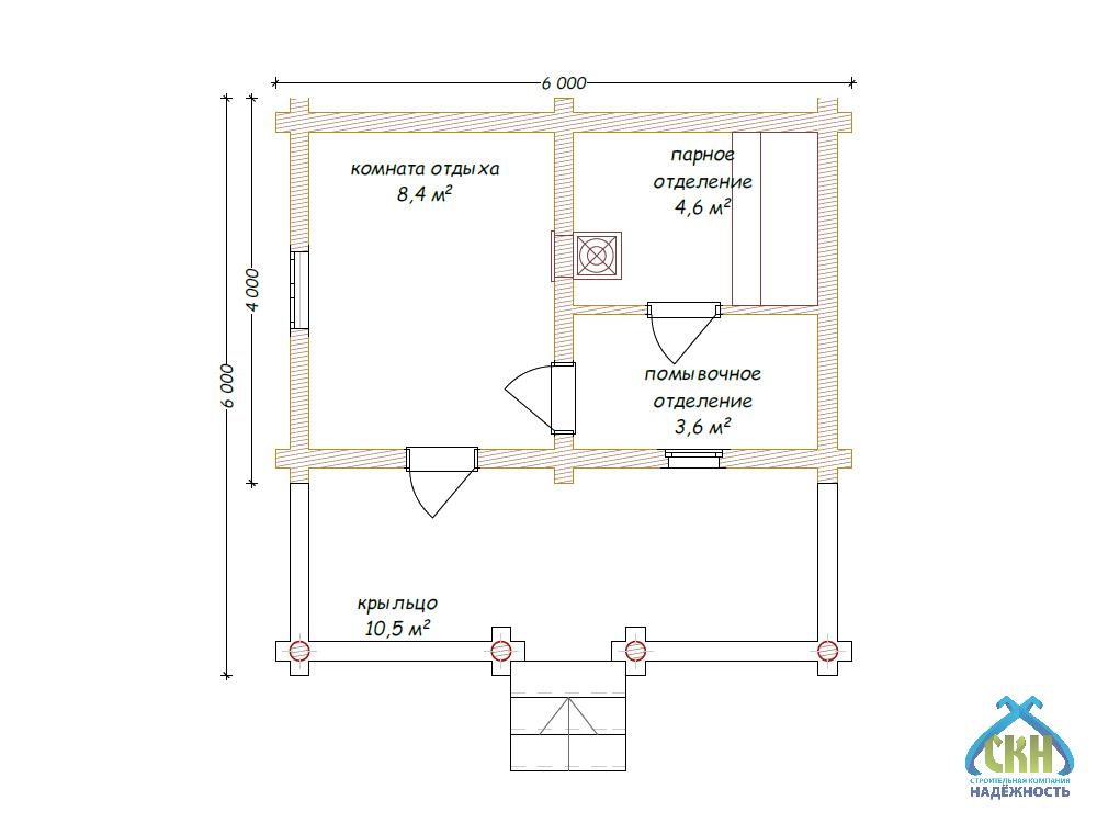 Баня 6 на 4
