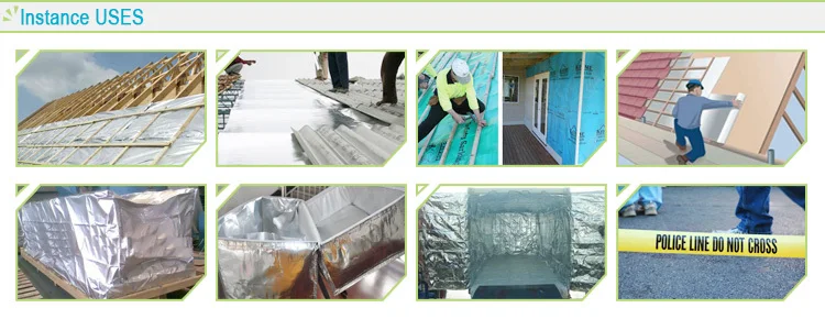 Reflects radiant heat vapor barrier insulation