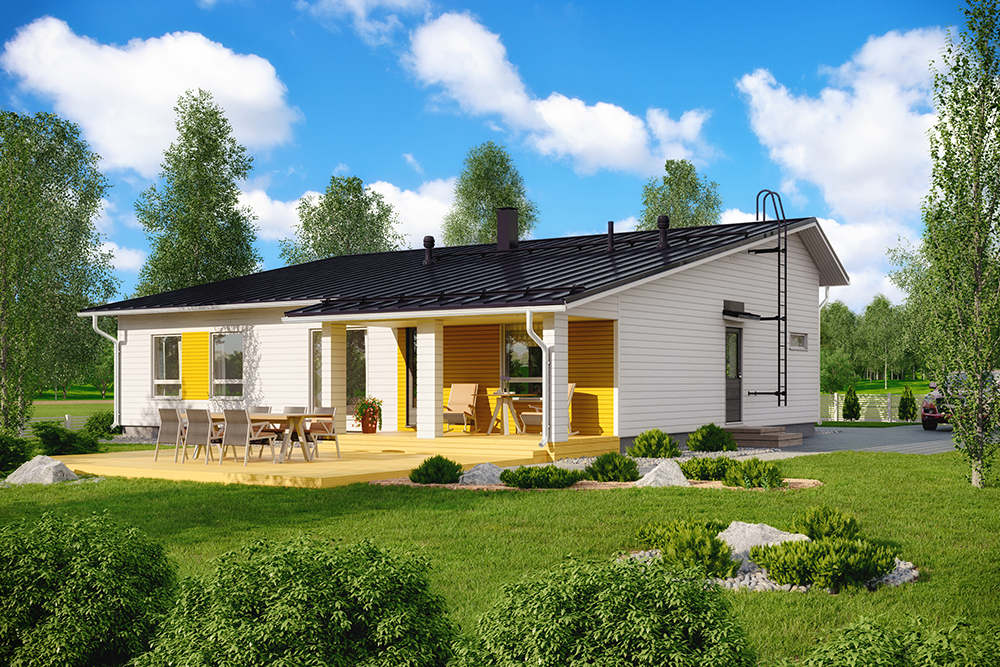 Проекты финских каркасных домов одноэтажных