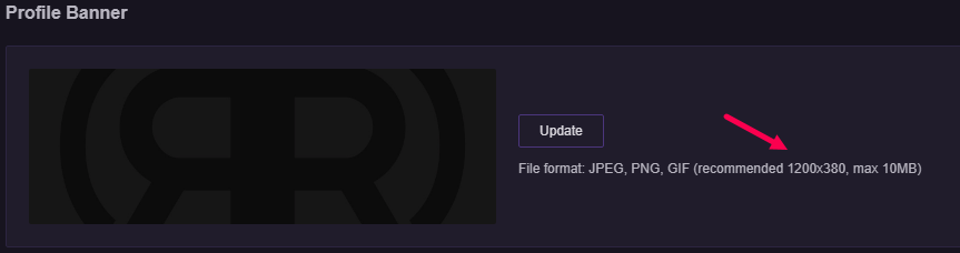 twitch profile banner dimensions