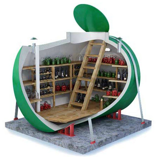 Внутренне обустройство погреба-бочки