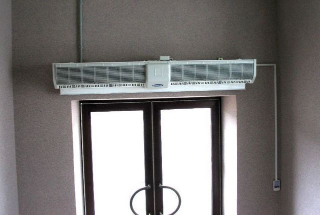 Горизонтальная установка над дверным проемом