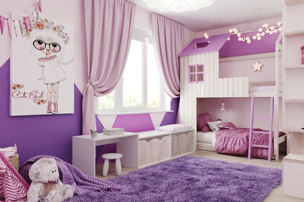 Дизайн детской комнаты для девочки от 6 лет