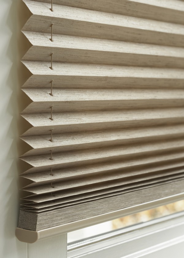 Blinds-Pleated to the balcony