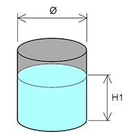 heating volume liquid cylindrical tank