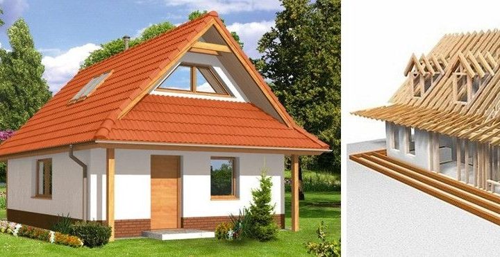 Полувальмовая крыша – стропильная система своими руками, схема двухскатной кровли, мансардная четырехскатная крыша, расчет конструкции с фронтонами