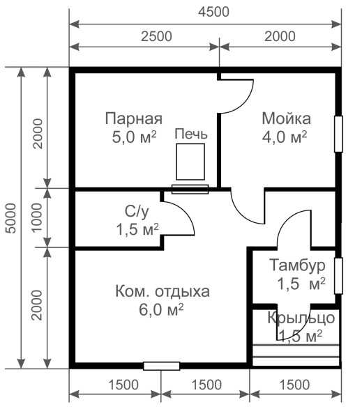 Планировка комнаты на 4 человек