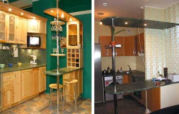 Стол на кухню в виде барной стойки в квартиру