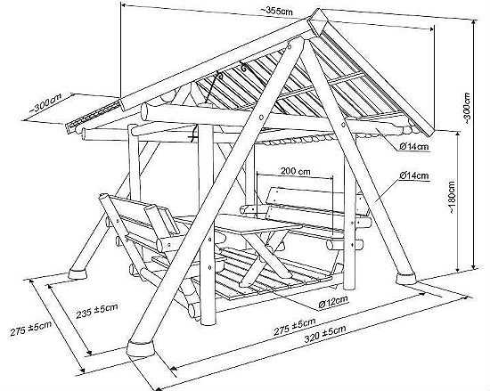 Схемы беседок прямоугольных из дерева