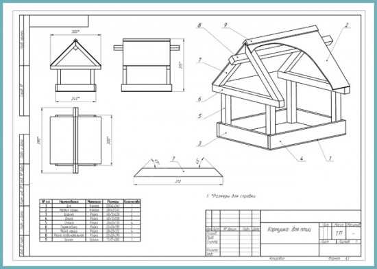 Домики для птиц своими руками чертежи и размеры