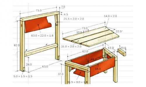 Трансформер скамейка стол для дачи своими руками чертежи