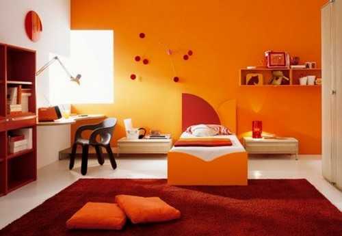 Цвет абрикосовый в интерьере –  цвет и сочетание с ним