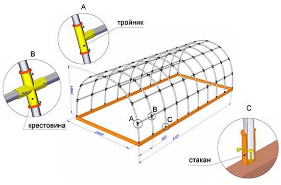 Каркас теплицы из дерева чертежи своими руками