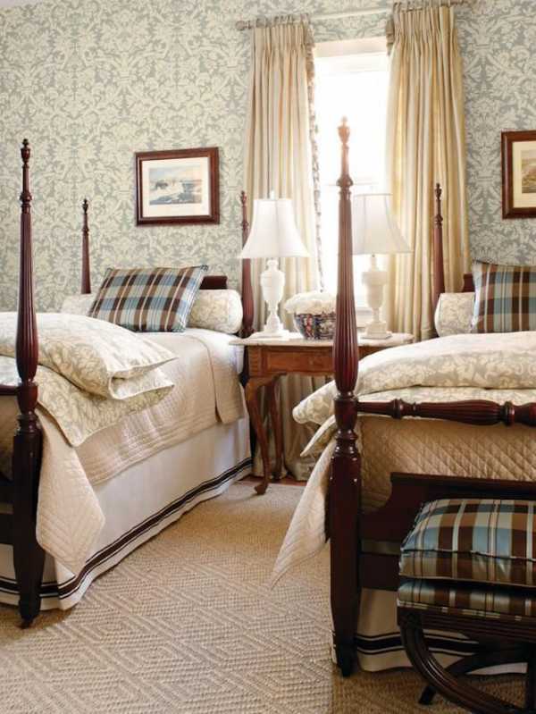 Дизайн спальни с двумя кроватями
