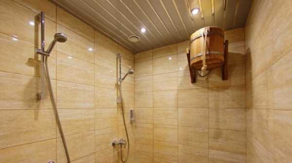Дизайн интерьера помывочной в бане