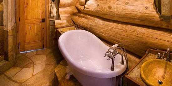 Туалет в стиле леса