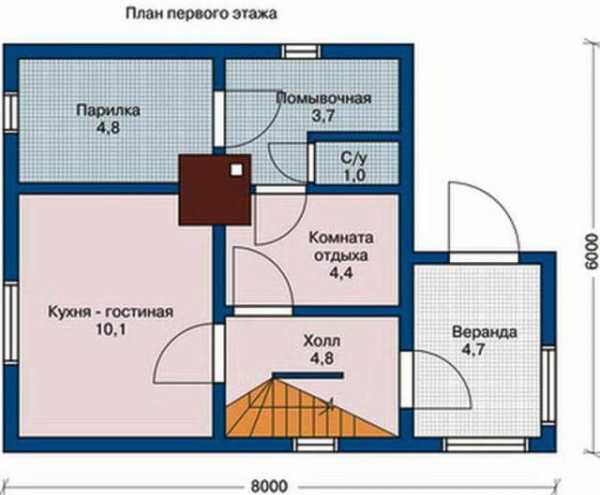 Дом баня с мансардой проекты – дом-баня с верандой или террасой .