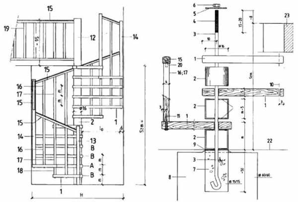 Винтовая лестница сверху вид чертеж