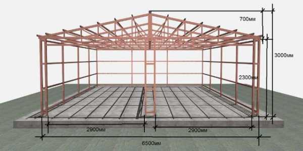 Каркасный гараж 6 на 4 проект