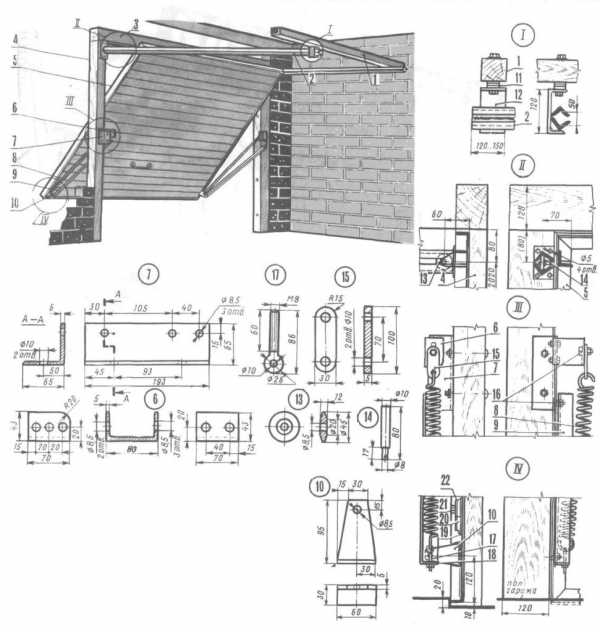 Подъемные гаражные ворота своими руками чертежи схемы