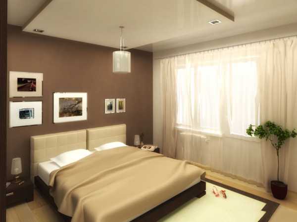Дизайн спальни 15 кв м в современном стиле в бежевых тонах