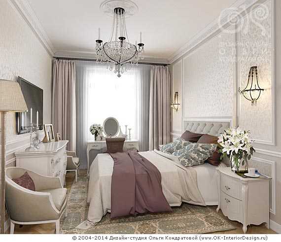Спальня 15 кв м в классическом стиле