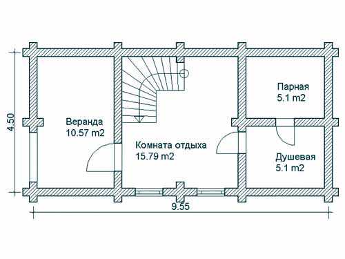 Схема расположения внутри бани