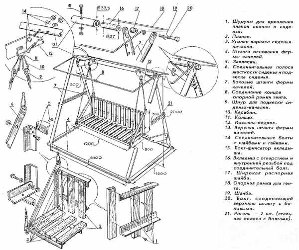 Детские качели своими руками чертежи и размеры
