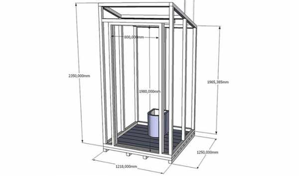 Схема сборки деревянного туалета