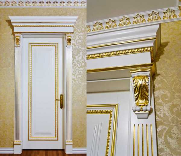 Двери с золотом в интерьере