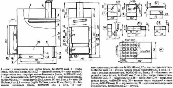 Котел для бани с баком для воды своими руками из железа чертежи