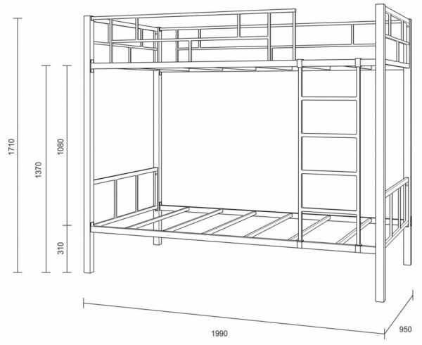 Металлическая двухъярусная кровать своими руками чертежи и схемы