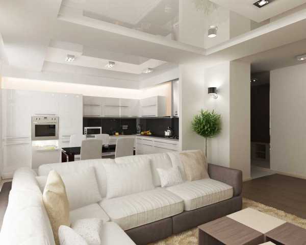 Дизайн гостиной совмещенной с кухней в квартире 30 кв метров