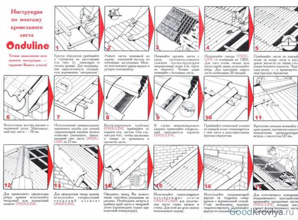 Ондулин схема монтажа