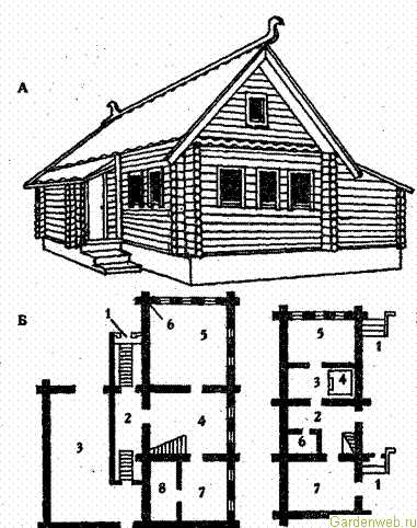 Деревенский дом схема
