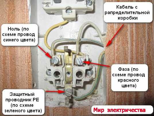 Схема подключения нескольких розеток от одного провода