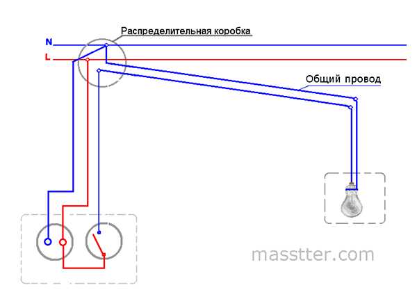 Схема подключения нескольких розеток от одного провода