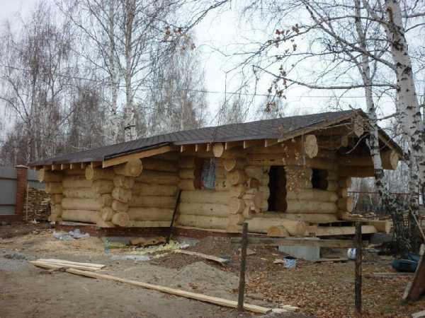 Проект угловой бани с барбекю