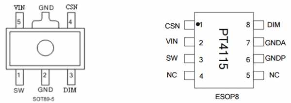 Pt4115 схема включения
