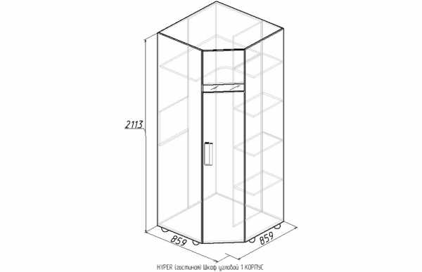 Размеры углового шкафа в спальню маленькую