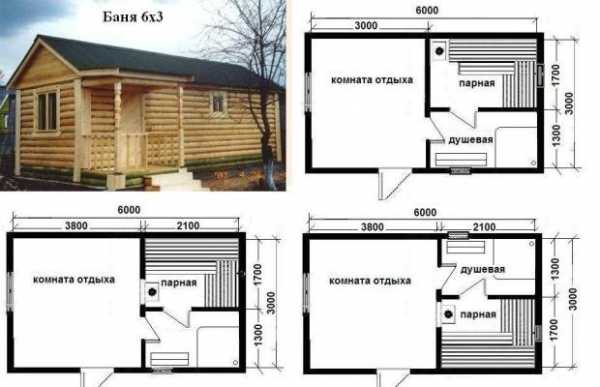 Планировка бани с гостевой комнатой