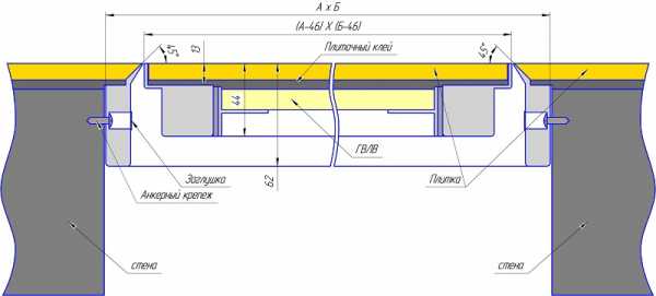 Напольный люк под плитку своими руками чертежи с амортизаторами
