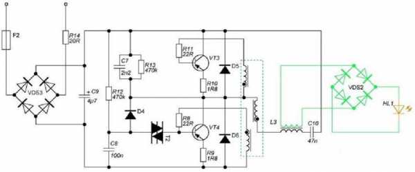 Драйвер для светодиодных светильников схема и ремонт